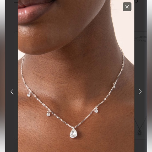 NWT Ettika Dripping Crystals Drop Necklace - Picture 2 of 6